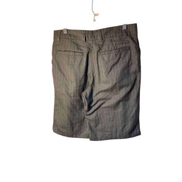 O’Neill Mens Skater Gray Pinstripe Flat Front Chino Shorts Size 30 - Picture 2 of 6